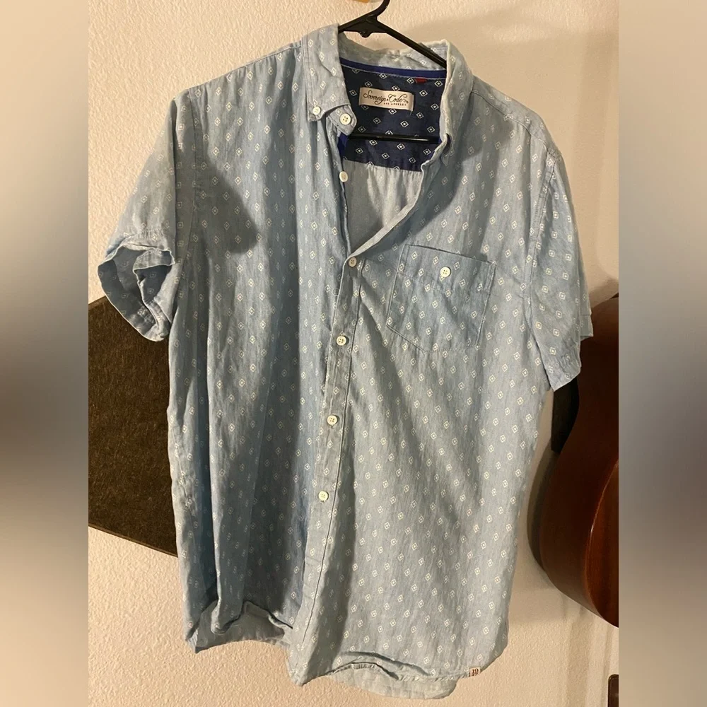 Light Blue Pattern Shirt - Picture 1 of 5